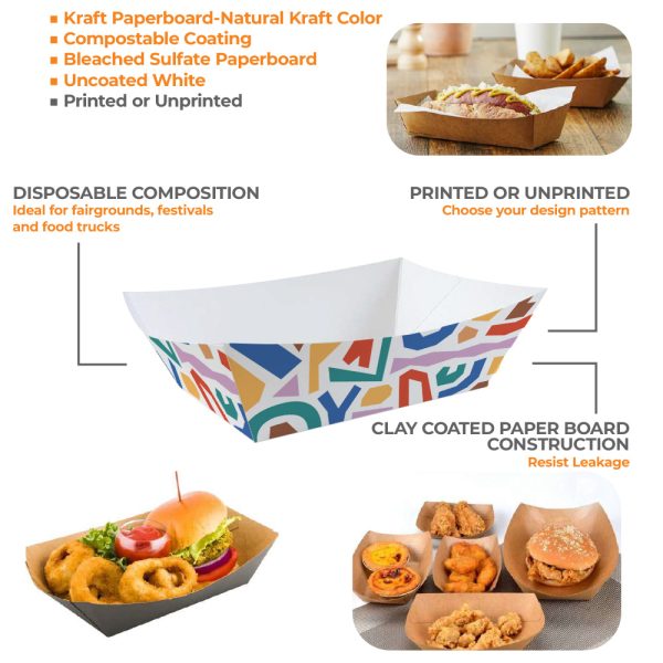 Paper Food Boat Trays